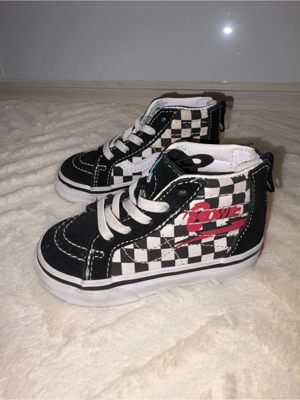 Vans x David Bowie Checkerboard High-Top Sneakers – Toddler Size 5.5 - Picture 9 of 9